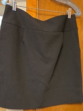 LOFT Black Mini Skirt with Subtle Front Darts